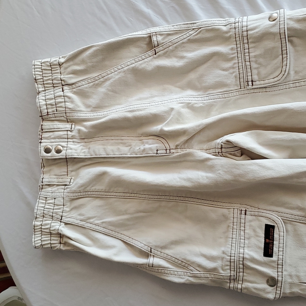 BDG Relaxed Skate Jean, Size 27, Cream and White, Urban Outfitters Pants